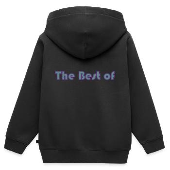 VIELEN DANK. DANKE. VIELEN DANK. JAHRESTAG. GEBURT. - Kinder Premium Organic Zip Hoodie - Schwarz - Hinten - AI Model Kid Male (0cm)