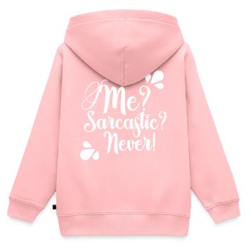 Funny quote - Kids Premium Organic Zip-up Hoodie - rose - Back - AI Model Kid Female (0cm)