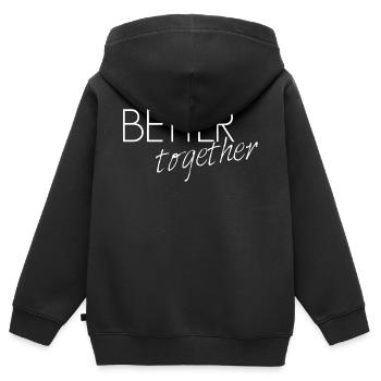 Better together - Kinder Premium Organic Zip Hoodie - Schwarz - Hinten - AI Model Kid Male (0cm)