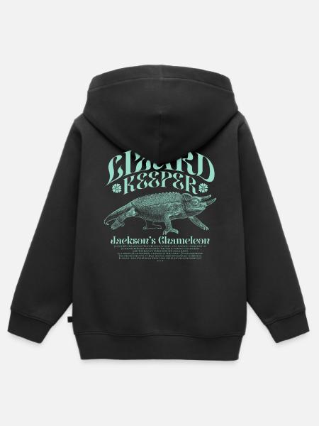 Jackson's Chamäleon Echsenhalter - Kinder Premium Organic Zip Hoodie - Schwarz