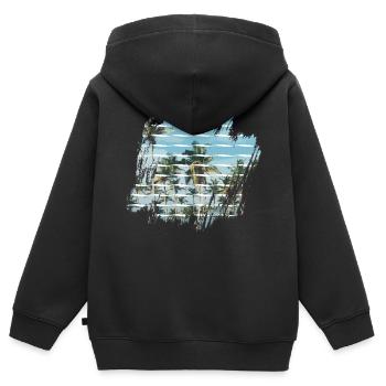 Palmen - Kinder Premium Organic Zip Hoodie - Schwarz - Hinten - AI Model Kid Male (0cm)