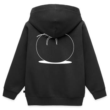 Tomate - Kinder Premium Organic Zip Hoodie - Schwarz - Hinten - AI Model Kid Male (0cm)