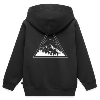 marche - Sweat Premium à capuche zippé enfant bio - noir - Dos - AI Model Kid Male (0cm)