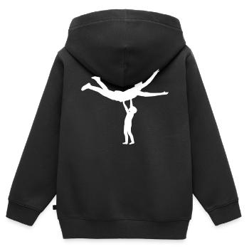 Father kid set - Kids Premium Organic Zip-up Hoodie - black - Back - AI Model Kid Male (0cm)