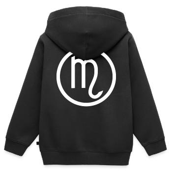 Scorpion - Sweat Premium à capuche zippé enfant bio - noir - Dos - AI Model Kid Male (0cm)