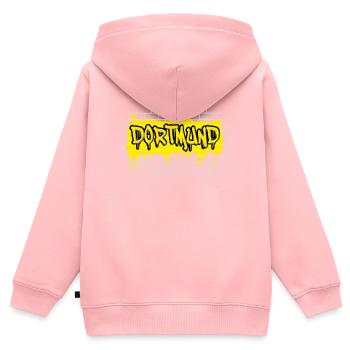 Dortmund - Kinder Premium Organic Zip Hoodie - Rosa - Hinten - AI Model Kid Female (0cm)