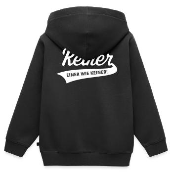 Reiner – Einer Wie Keiner! (Vorname / Name) - Kinder Premium Organic Zip Hoodie - Schwarz - Hinten - AI Model Kid Male (0cm)
