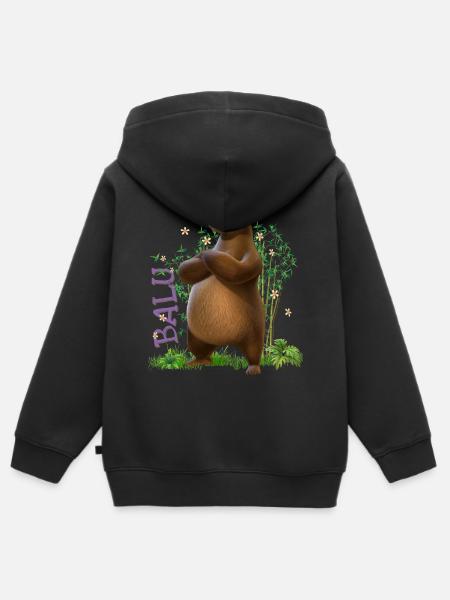 Das Dschungelbuch Balu - Kinder Premium Organic Zip Hoodie - Schwarz