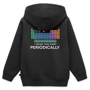 I Wear this Shirt Periodically Periodic Table - Kids Premium Organic Zip-up Hoodie - black - Back - AI Model Kid Male (0cm)