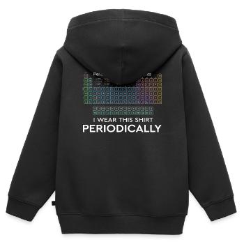 I Wear this Shirt Periodically Periodic Table - Kids Premium Organic Zip-up Hoodie - black - Back - AI Model Kid Male (0cm)