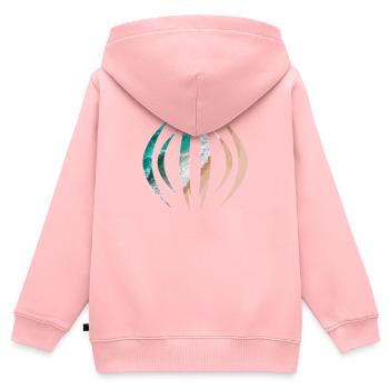 mer - Sweat Premium à capuche zippé enfant bio - rose - Dos - AI Model Kid Female (0cm)
