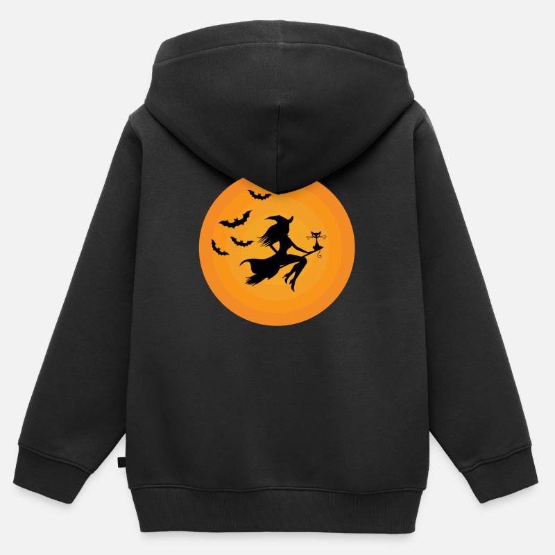 Hexlein sur des béts - Sweat Premium à capuche zippé enfant bio - noir