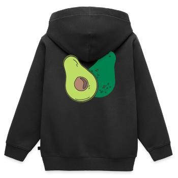 Avocado - Kinder Premium Organic Zip Hoodie - Schwarz - Hinten - AI Model Kid Male (0cm)