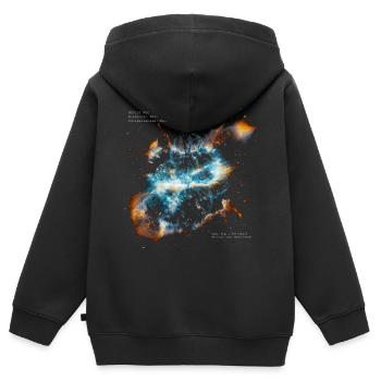 Nebula NGC 5189 - Sweat Premium à capuche zippé enfant bio - noir - Dos - AI Model Kid Male (0cm)