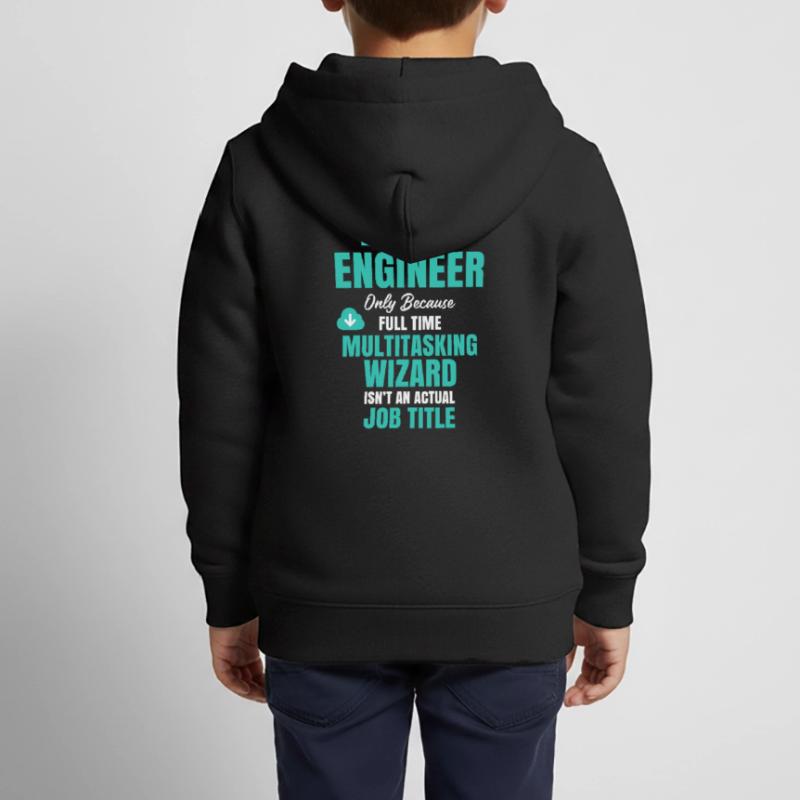 Assistant multitâche DevOps Engineer Sweat Premium à capuche zippé enfant bio