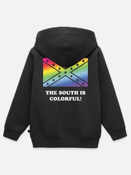 Der Süden ist bunt! - Kinder Premium Organic Zip Hoodie - Schwarz