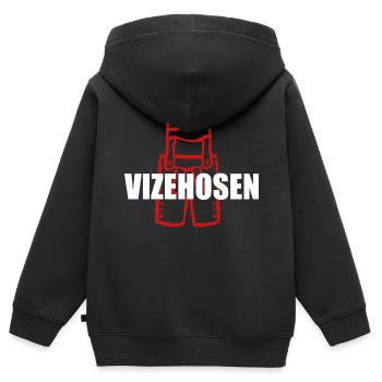 Vizehosen - Leverkusen - Deutscher Meister 2024 - Kinder Premium Organic Zip Hoodie - Schwarz - Hinten - AI Model Kid Male (0cm)