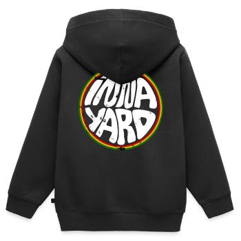 Cour Inna - Sweat Premium à capuche zippé enfant bio - noir - Dos - AI Model Kid Male (0cm)