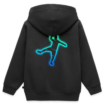 Handball players Handball men Boys Handball - Kids Premium Organic Zip-up Hoodie - black - Back - AI Model Kid Male (0cm)