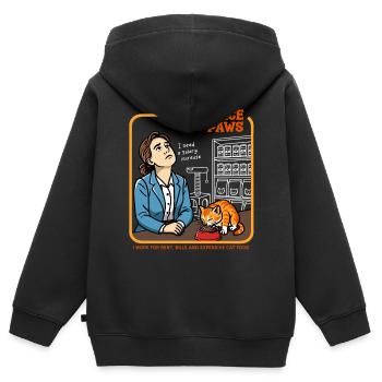 Der Preis der Pfoten - Kinder Premium Organic Zip Hoodie - Schwarz - Hinten - AI Model Kid Male (0cm)