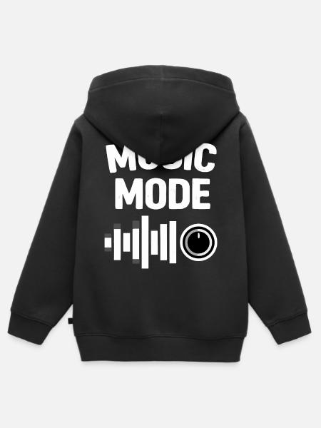 Music Mode On Equalizer Musik - Kinder Premium Organic Zip Hoodie - Schwarz