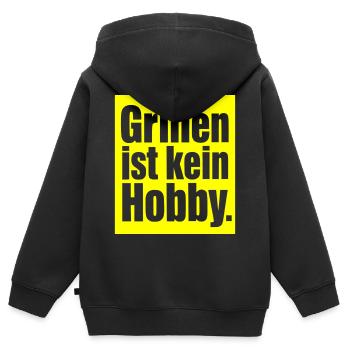Grill Spruch Geschenk für Männer und Papa Grillfan - Kinder Premium Organic Zip Hoodie - Schwarz - Hinten - AI Model Kid Male (0cm)