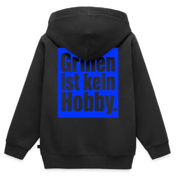 Grillmeister Spruch Geschenk für Männer & Väter - Kinder Premium Organic Zip Hoodie - Schwarz - Hinten - AI Model Kid Male (0cm)