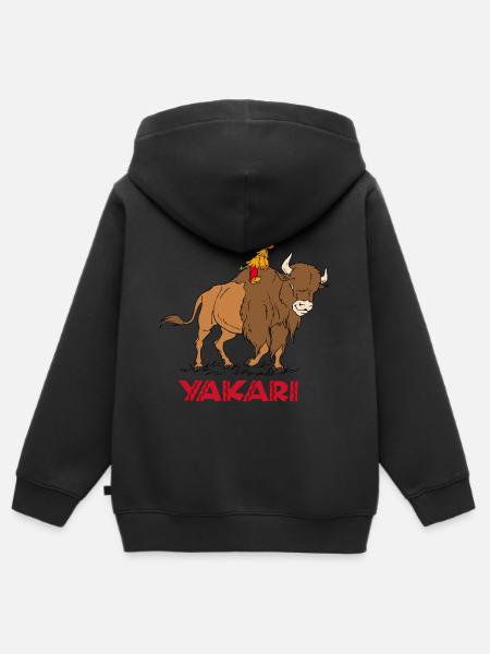 Yakari auf Bison - Kinder Premium Organic Zip Hoodie -