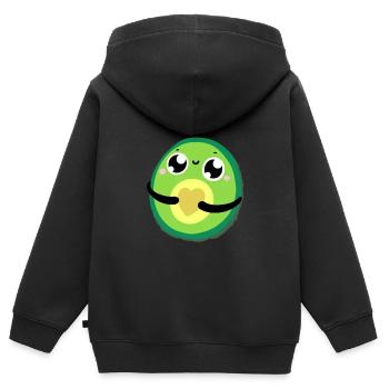 Avocat Cuqui - Sweat Premium à capuche zippé enfant bio - noir - Dos - AI Model Kid Male (0cm)