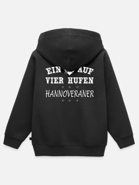 Hannoveraner - Kinder Premium Organic Zip Hoodie - Schwarz