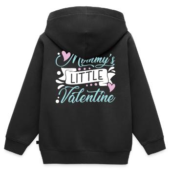 Mommys Little Valentine - Kinder Premium Organic Zip Hoodie - Schwarz - Hinten - AI Model Kid Male (0cm)