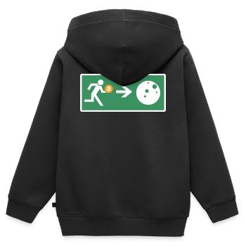 Bitcoin Exit BTC Crypto Krypto Blockchain - Kids Premium Organic Zip-up Hoodie - black - Back - AI Model Kid Male (0cm)