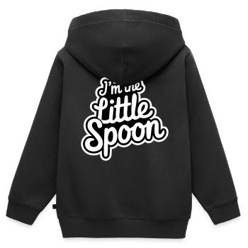I'm The Little Spoon 16 - Kinder Premium Organic Zip Hoodie - Schwarz - Hinten - AI Model Kid Male (0cm)