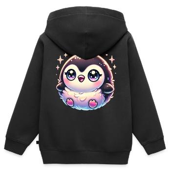 Super Cute Kawaii Baby Penguin - Kinder Premium Organic Zip Hoodie - Schwarz - Hinten - AI Model Kid Male (0cm)