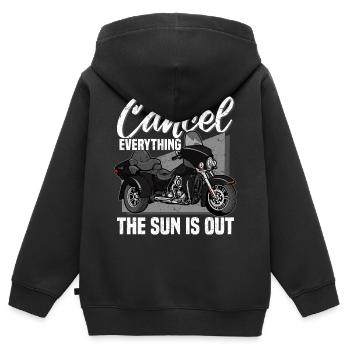 Trike Trikefahrer Motorrad Triker Trikes Dreirad - Kinder Premium Organic Zip Hoodie - Schwarz - Hinten - AI Model Kid Male (0cm)