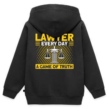Juristische Fakultät Anwalt des Rechts Jura Studen - Kinder Premium Organic Zip Hoodie - Schwarz - Hinten - AI Model Kid Male (0cm)