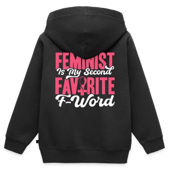 Égalité des sexes Égalité des sexes - Sweat Premium à capuche zippé enfant bio - noir - Dos - AI Model Kid Male (0cm)