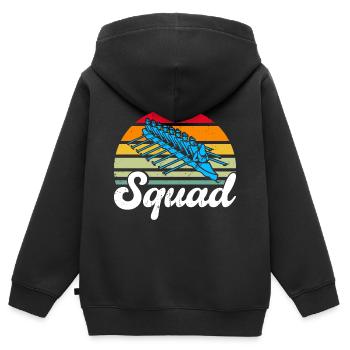 Mannschaft Ruderer Ruderer Rudern Geschenk - Kinder Premium Organic Zip Hoodie - Schwarz - Hinten - AI Model Kid Male (0cm)