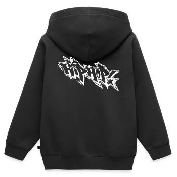 Hip hop - Sweat Premium à capuche zippé enfant bio - noir - Dos - AI Model Kid Male (0cm)