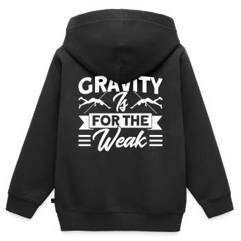Athlétisme Saut à la perche Saut à la perche - Sweat Premium à capuche zippé enfant bio - noir - Dos - AI Model Kid Male (0cm)