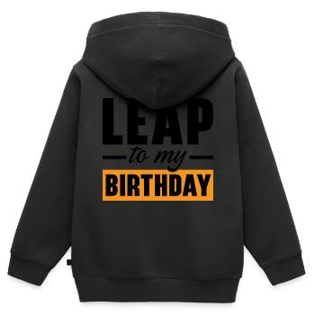 Happy Birthday Schaltjahr 29. Februar Schalttag - Kinder Premium Organic Zip Hoodie - Schwarz - Hinten - AI Model Kid Male (0cm)