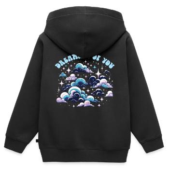 Songtexte Musikliebhaber Songwriter Musikfestival - Kinder Premium Organic Zip Hoodie - Schwarz - Hinten - AI Model Kid Male (0cm)