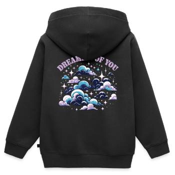 Songtexte Musikliebhaber Songwriter Musikfestival - Kinder Premium Organic Zip Hoodie - Schwarz - Hinten - AI Model Kid Male (0cm)
