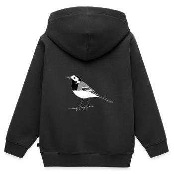 Bachstelze - Sweat Premium à capuche zippé enfant bio - noir - Dos - AI Model Kid Male (0cm)