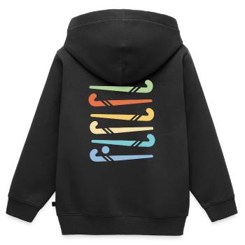 Hockeyschläger - Kinder Premium Organic Zip Hoodie - Schwarz - Hinten - AI Model Kid Male (0cm)