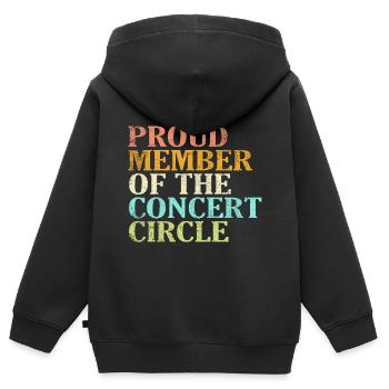 Proud Member of the Concert Circle - Kids Premium Organic Zip-up Hoodie - black - Back - AI Model Kid Male (0cm)