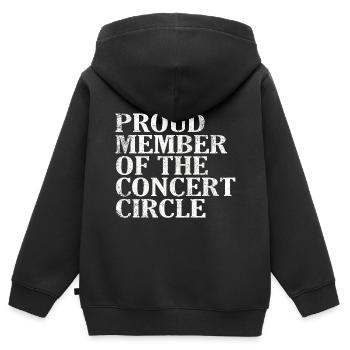 Proud Member of the Concert Circle - Kids Premium Organic Zip-up Hoodie - black - Back - AI Model Kid Male (0cm)