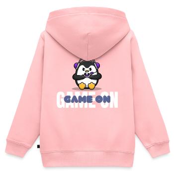 Game On Gaming Geschenk - Kinder Premium Organic Zip Hoodie - Rosa - Hinten - AI Model Kid Female (0cm)