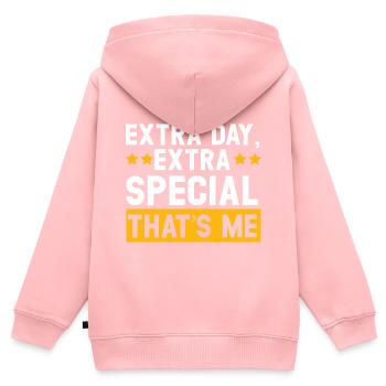 Happy Birthday Schaltjahr 29. Februar Schalttag - Kinder Premium Organic Zip Hoodie - Rosa - Hinten - AI Model Kid Female (0cm)