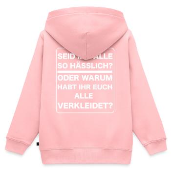 Lustiges Karneval Fasching T-Shirt Kostüm - Kinder Premium Organic Zip Hoodie - Rosa - Hinten - AI Model Kid Female (0cm)